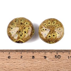 Windmill Spiral Pattern Vintage Handmade Porcelain Beads&nbsp;PORC-N013-19-05