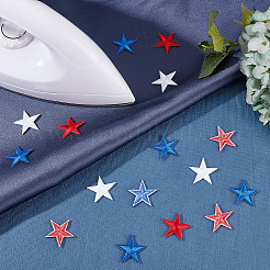 90Pcs 3 Colors Computerized Embroidery Cloth Iron on/Sew on Patches&nbsp;DIY-GF0006-50