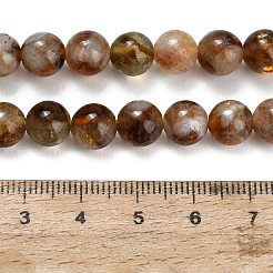 加熱された天然シトリンビーズ連売り  スムーズなラウンド  8~8.5mm  穴：1mm  約48個/連  14.96インチ（38cm）&nbsp;G-C293-A04-8mm