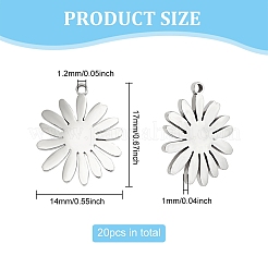 20Pcs 201 Stainless Steel Pendants&nbsp;STAS-DC0010-69