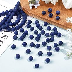 合成ラピスラズリビーズ連売り  ラウンド  艶消し  染め  8mm  穴：1mm  約47個/連  15.5インチ（39.37cm）  1連売り/箱&nbsp;G-AR0002-39