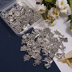 100 Pcs 10 Styles Tibetan Style Alloy Pendants&nbsp;TIBE-SZ0001-01AS