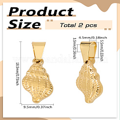 2Pcs 304 Stainless Steel Pendants&nbsp;STAS-LP0002-85