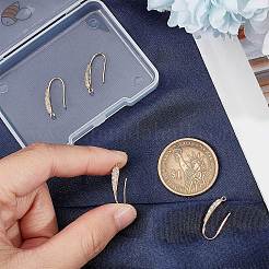 10Pcs Brass Micro Pave Cubic Zirconia Earring Hooks&nbsp;KK-BBC0004-92
