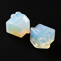 オパライト彫刻の家の置物  自宅オフィスデスクトップ風水装飾  24x17x25.5mm&nbsp;DJEW-P015-01B