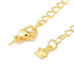 Rack Plating Brass Ends with Chain and Lobster Claw Clasps&nbsp;KK-F873-07G