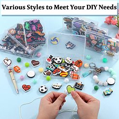 12Pcs 4 Styles Cattle Silicone Focal Beads&nbsp;SIL-SZ0002-79