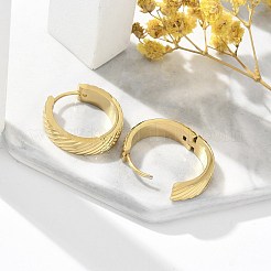 304 Stainless Steel Hoop Earrings for Women&nbsp;EJEW-C096-63G