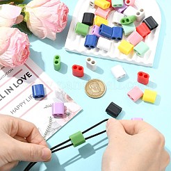 40Pcs 10 Colors ABS Plastic Slide Charms&nbsp;MACR-CJ0002-47