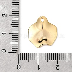 真鍮製チャーム  ニッケルフリー  葉  18KGP本金メッキ  16x15.5x1mm  穴：1.4mm&nbsp;KK-P340-03A-G