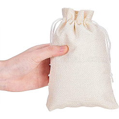 黄麻布ラッピングポーチ巾着袋  ミックスカラー  23x17cm&nbsp;ABAG-BC0001-02