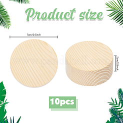 未完成のウッドシート  フラットラウンド  湯通しアーモンド  50x20mm&nbsp;WOOD-WH0050-069A