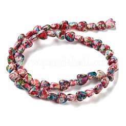 Spray Printed Synthetic Turquoise Beads Strands&nbsp;TURQ-P002-01A-05