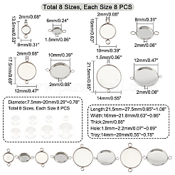 DIY Flat Round Link Pendant Making Kit&nbsp;DIY-DC0001-27