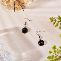 天然石ブラックストーンカボション  半円/ドーム  6mm / 8mm / 10mm / 12mm  40個/箱&nbsp;G-GA0001-12A