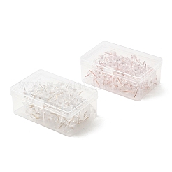 2箱2色プラスチックマップピン  引き抜きプッシュピン  オフィス＆スクール用品  鉄のピン付き  ミックスカラー  23x8mm  ピン：1mm  1箱/色&nbsp;AJEW-SZ0001-99