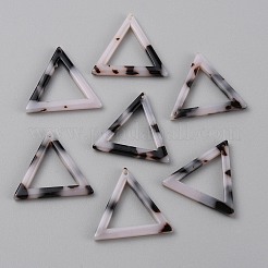 アクリルパーツ  トライアングルチャーム  ブラック  23.5x25.5x2.5mm  穴：1mm&nbsp;MACR-TAC0001-13