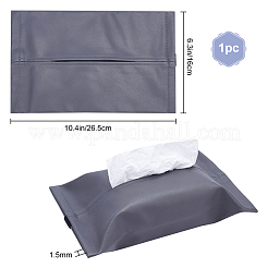 イミテーションレザーティッシュボックス  多機能ティッシュボックスカバー  グレー  26.5x16x0.15cm&nbsp;AJEW-GF0002-51B