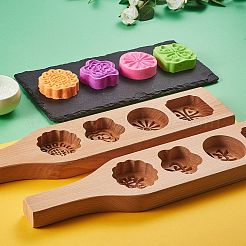 Star & & Flower & Flat Round & Square Wooden Press Mooncake Molds&nbsp;BAKE-SZ0001-06