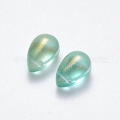 Transparent Spray Painted Glass Charms&nbsp;GLAA-R211-03-B05