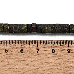 天然石ドラゴンブラッドビーズ連売り  ヒシビーズ  フラットラウンド/ディスク  6x3~3.5mm  穴：0.8mm  約54~55個/連  7.38''~7.54''（18.75~19.15センチメートル）&nbsp;GG-CBA8682-B09