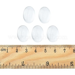 Transparent Oval Glass Cabochons&nbsp;GGLA-R022-18x13