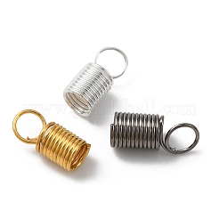 60本3色アイアンコードエンド  コイルコードエンド  ミックスカラー  10x4.5mm  穴：3.5mm  内径：3.2mm  20個/カラー&nbsp;IFIN-YW0003-23