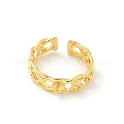 Brass Cup Peg Open Cuff Ring Settings&nbsp;LS-KK-G518-08G-02
