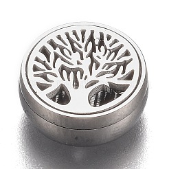 304 Stainless Steel Diffuser Locket Aromatherapy Essential Oil&nbsp;AJEW-N025-07P