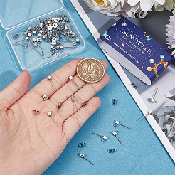 50Pcs 304 Stainless Steel Stud Earring Findings&nbsp;STAS-SC0006-56
