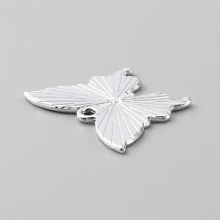 合金エナメルチャーム  プラチナ  バタフライチャーム  スカル模様  20x28x1.2mm  穴：1.8mm&nbsp;ENAM-CJC0002-29P-04