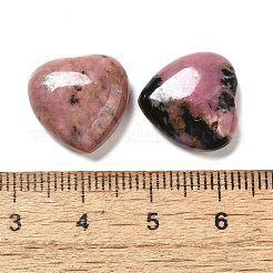 天然ロードナイトのカボション  ハート  15x15x6mm&nbsp;G-F776-02A-14