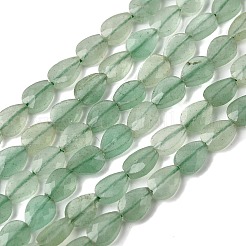 天然石グリーンアベンチュリンビーズ連売り  ティアドロップ  多面カット  6x4x2.5mm  穴：0.6mm  約62~68個/連  15.16~15.55''（38.5~39.5センチメートル）&nbsp;G-B159-A11