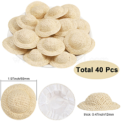 40Pcs Mini Cloth Doll Hats&nbsp;AJEW-SC0031-34C