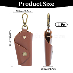 合金留め具付きヴィンテージPUレザーキーパッキングバッグ1個  シエナ  14.3cm  バッグ：10.35x5.2x2.7センチメートル&nbsp;ABAG-GL0001-06B