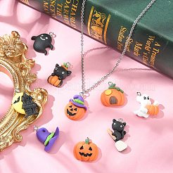 40Pcs 10 Styles Opaque Resin Pendants&nbsp;RESI-CJ0002-89