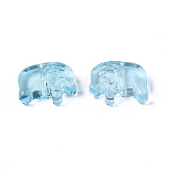 Transparent Spray Painted Glass Beads&nbsp;LS-GLAA-T022-01-D02