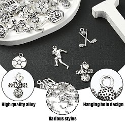 35pcs5スタイルチベットスタイル亜鉛合金ペンダント  混合図形  アンティークシルバー  18~30x14.5~18x1~5mm  穴：1.5~2mm  7個/スタイル&nbsp;TIBEP-YW0001-95