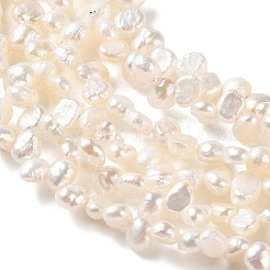 天然養殖淡水パールビーズ連売り  トップ掘削  研磨両側  グレード3 A  古いレース  3~4mm  穴：0.5mm  約100~121個/連  14.57''（37センチメートル）&nbsp;PA-CBABE82-02A