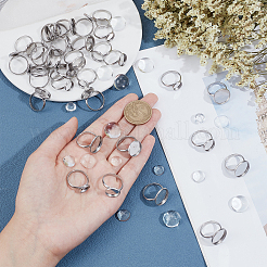 DIY Flat Round Adjustable Ring Making Kit&nbsp;DIY-SC0019-90