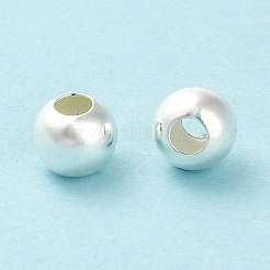925スターリングシルバービーズ  ラウンド  銀  6x5mm  穴：2.2mm&nbsp;FIND-A033-01B