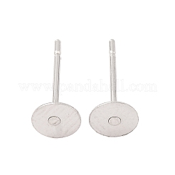 変色しにくいオリジナルカラーのステンレススチール製スタッドピアス金具  12x5mm  ピン：0.7mm&nbsp;X-STAS-E025-5