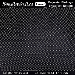Polyester Birdcage Bridal Veil Netting&nbsp;AJEW-WH0471-103B-02