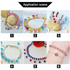 Spray Painted Crackle Glass Beads Sets&nbsp;CCG-PH0003-08