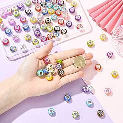 80Pcs 20 Colors Opaque Resin Rondelle European Beads&nbsp;RESI-FS0002-46