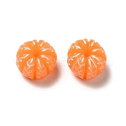 不透明樹脂模造食品デコデンカボション  オレンジ色  オレンジ  12.5x10mm&nbsp;RESI-B015-06