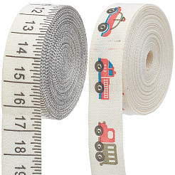 2 Rolls 2 Styles Cotton Thread Ribbon&nbsp;OCOR-CY0003-56