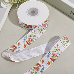 1 Roll Single Face Printed Polyester Grosgrain Ribbons&nbsp;SRIB-CY0001-12B