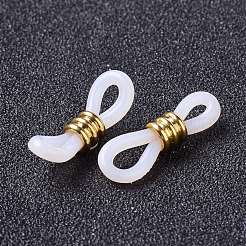 メガネホルダー  ゴム製ループの端  304ステンレススチール製金具付き  ゴールドカラー  ミックスカラー  21x5mm&nbsp;FIND-P032-01G
