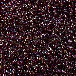 MIYUKIラウンドロカイユビーズ  日本製シードビーズ  （rr3737)派手な裏地付き錆  8/0  3mm  穴：1mm  約19000~20500個/ポンド&nbsp;SEED-G008-RR3737